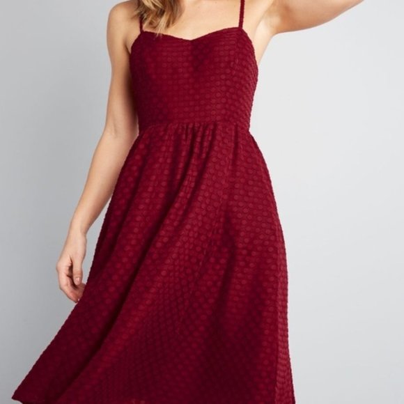 Modcloth Dresses & Skirts - ModCloth Red Polka Dot A-Line Dress